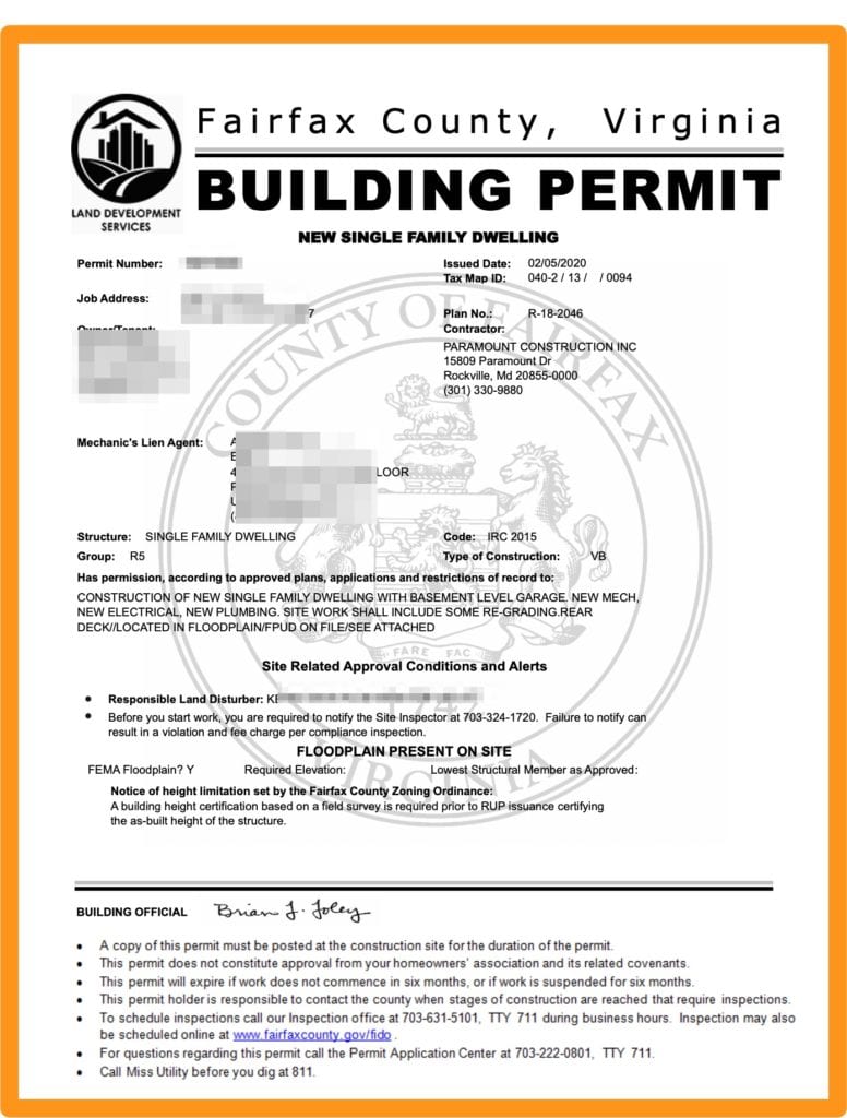 obtaining a building permit can take three or more months