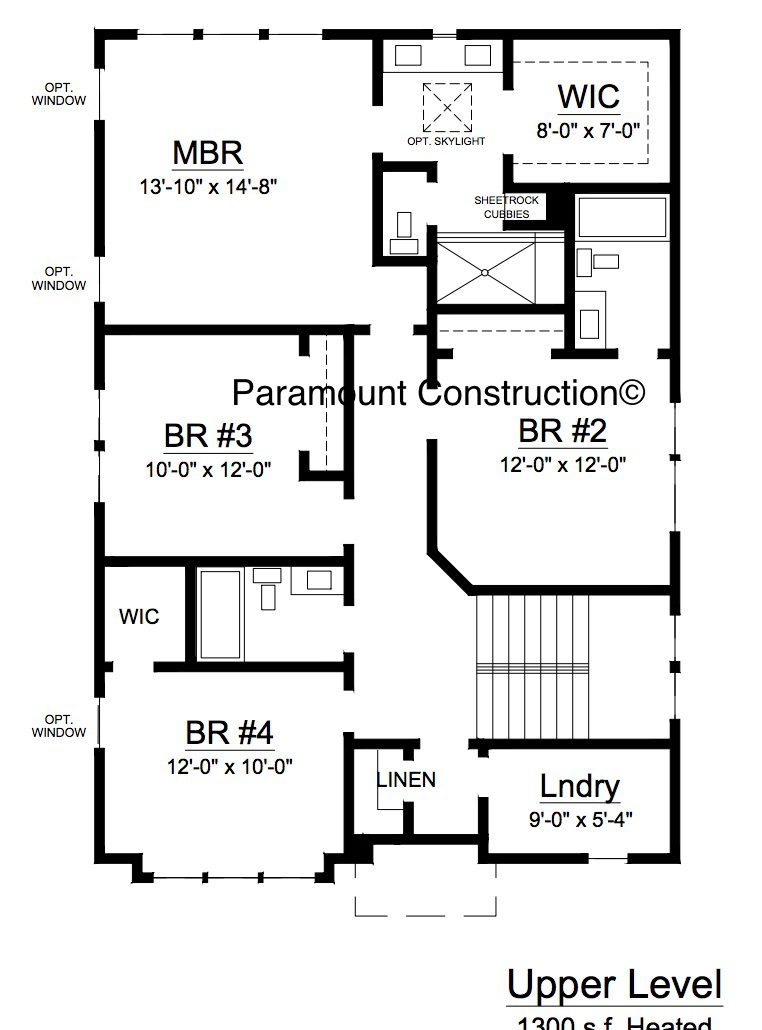 Culpeper Upper Level Floor Plan
