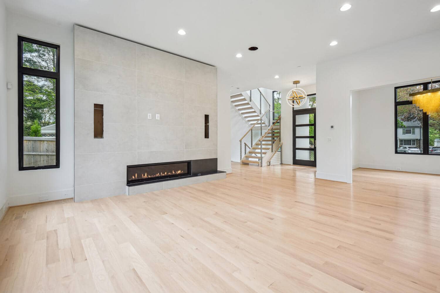 Fire at your feet, stairs dissolve behind you