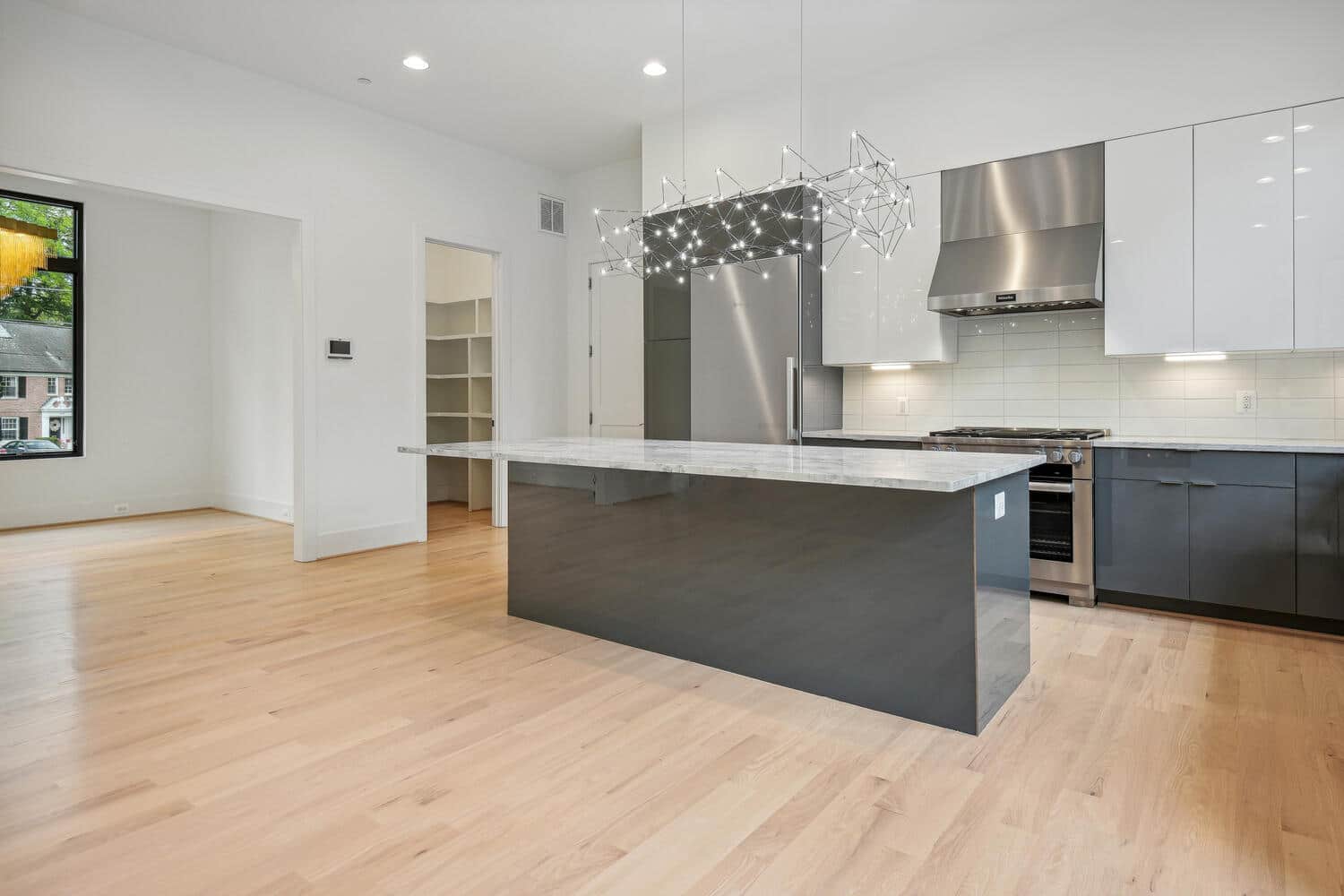 Marble meets matte gray u2014 cook without compromise