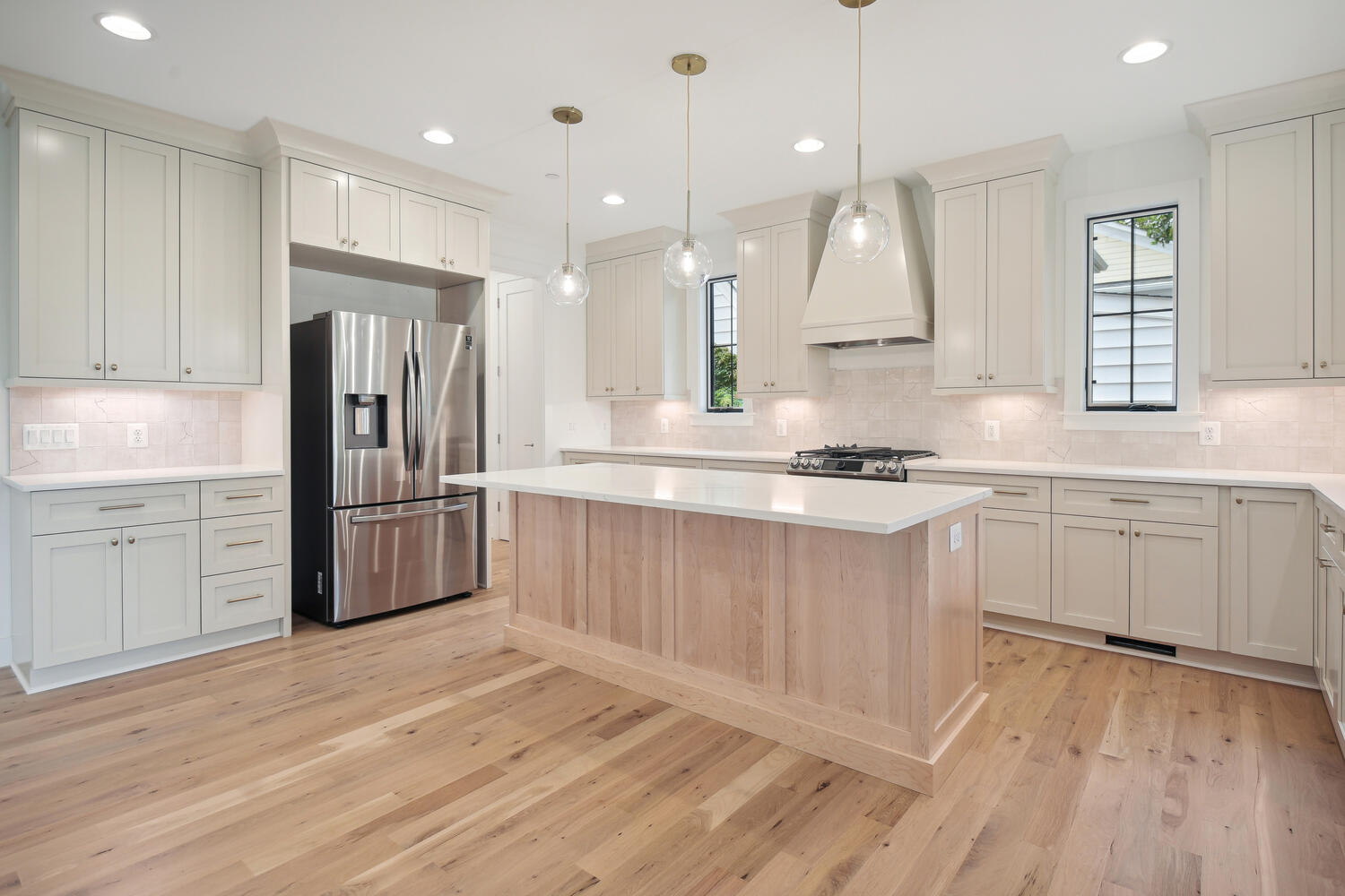 Island with a cooktop - counter space earns its keep.