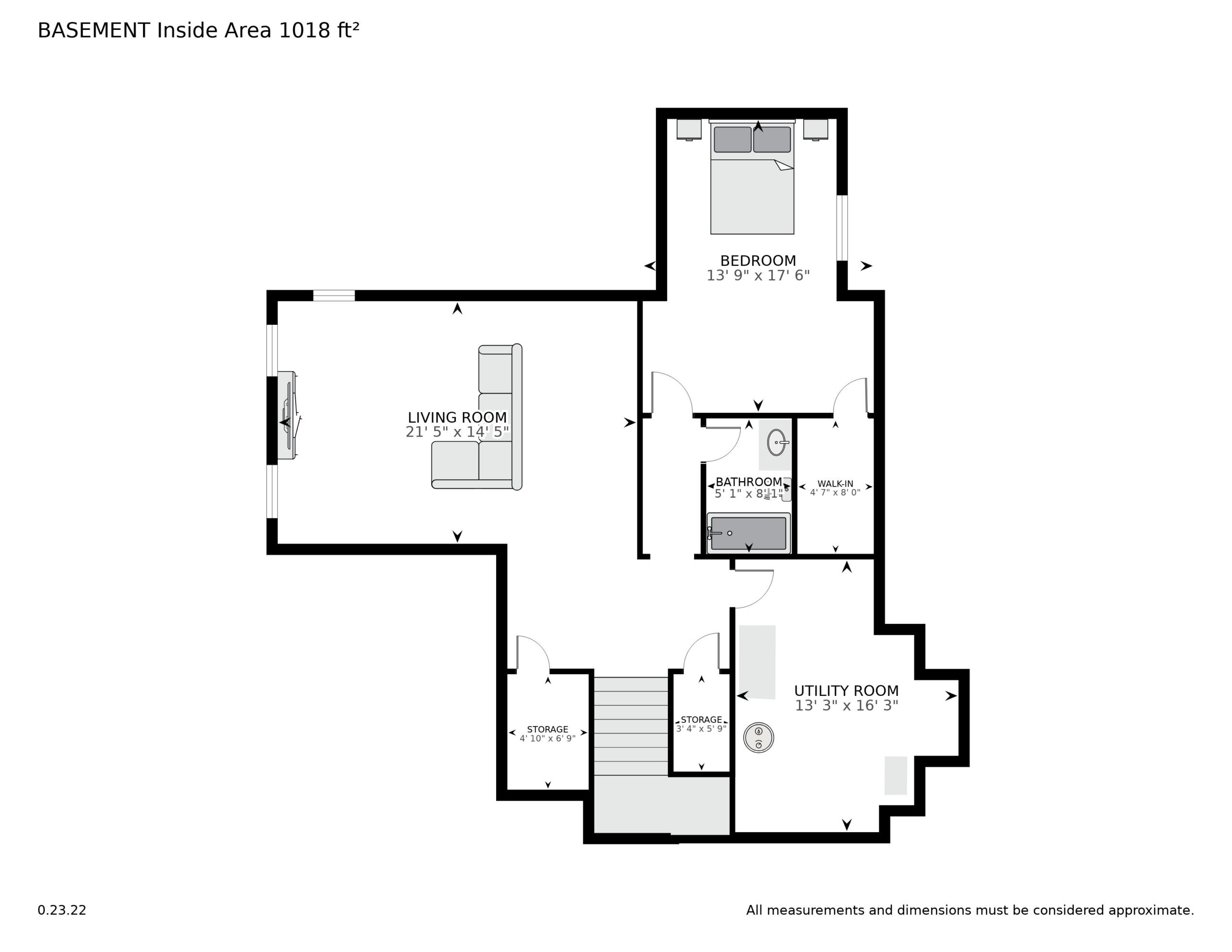 Kenbar Lower Level Floor Plan