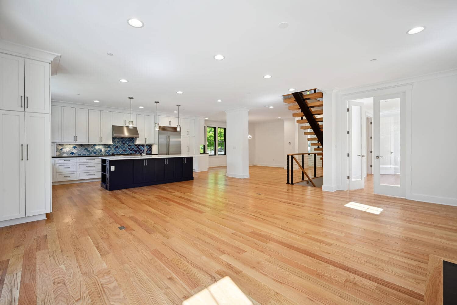 Hood, island, open floor - the triangle that actually works.
