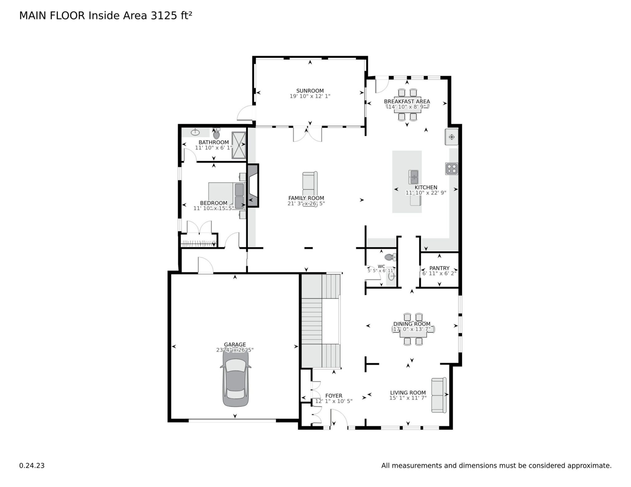 Sycamore Main Level Floor Plan