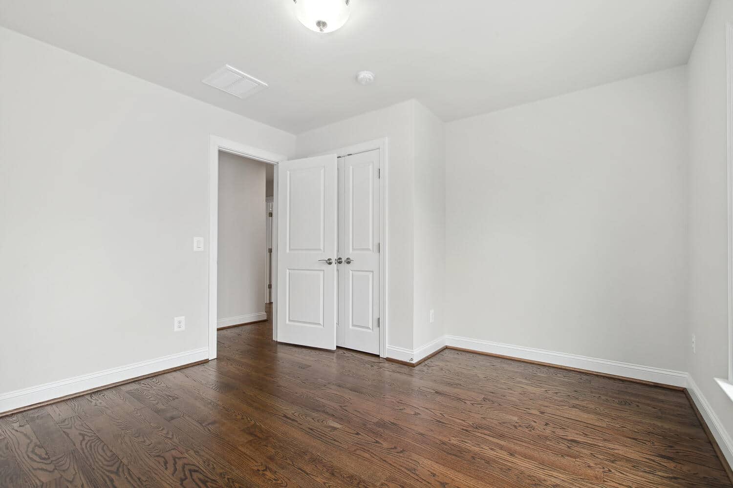 Double closet, open hall - room flows well