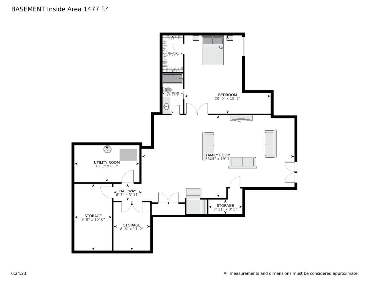 Pelham Lower Level Floor Plan