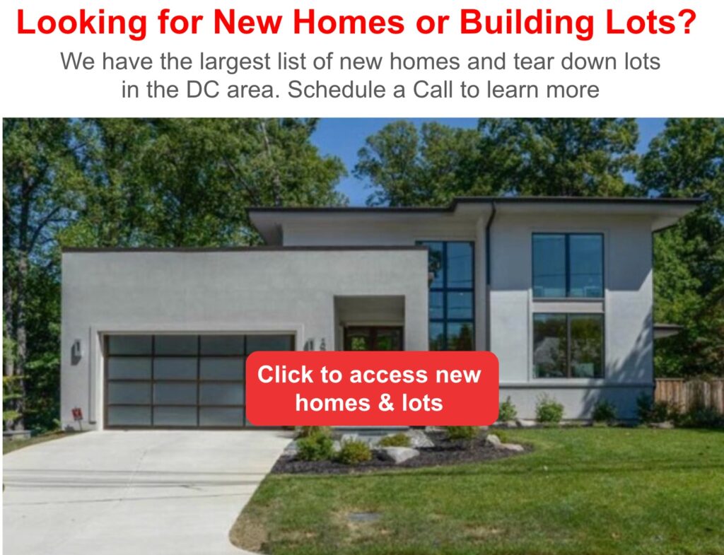 new homes and lots for sale Maryland, Virginia, Washington DC