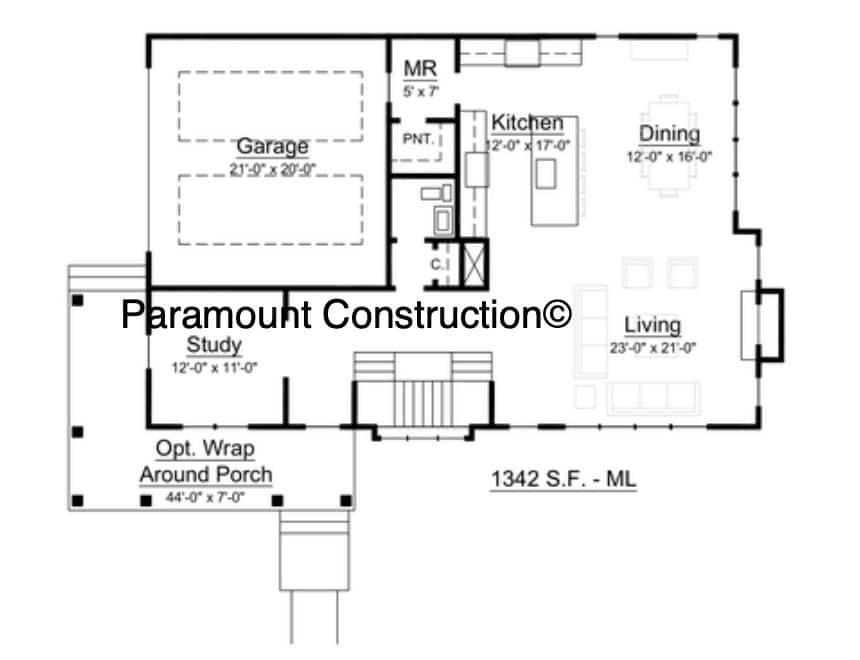 Aldie Main Level Floor Plan