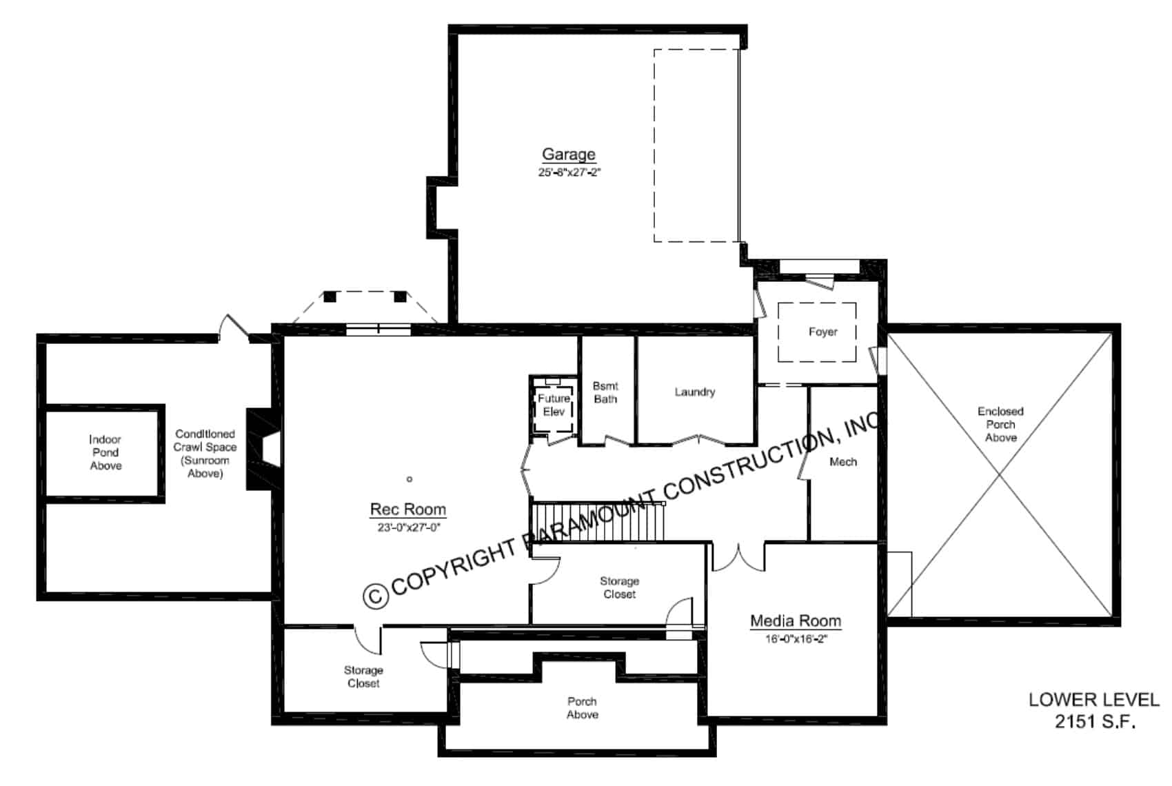 Barra Lower Level Floor Plan