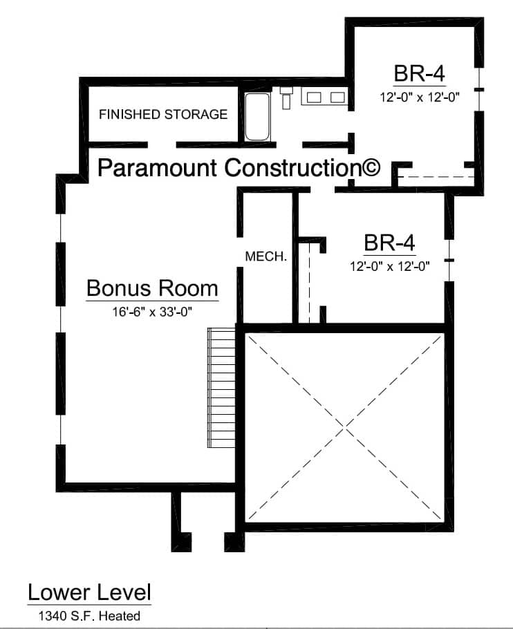 Montauk Lower Level Floor Plan