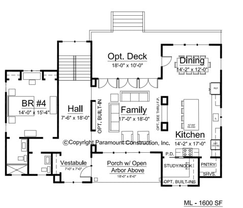 Garrison Main Level Floor Plan