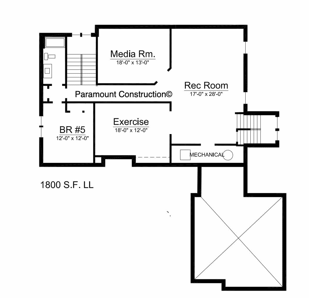 Ives Lower Level Floor Plan