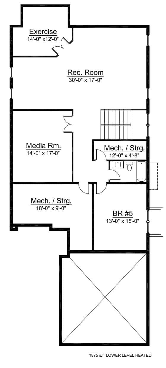 Rittenhouse Lower Level Floor Plan