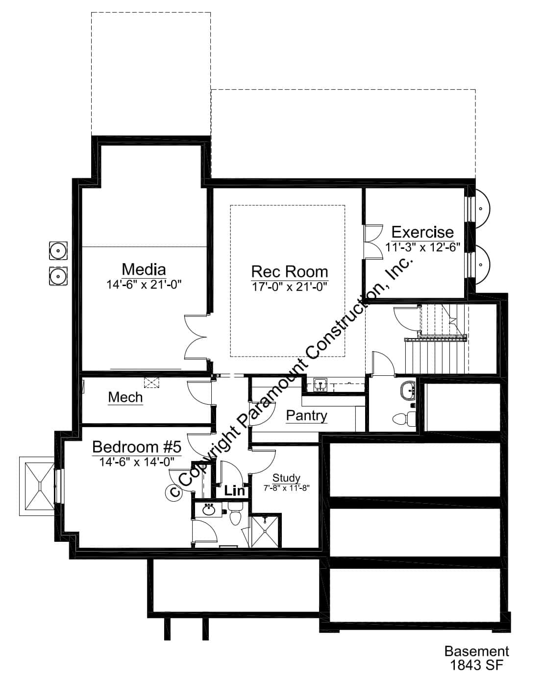 Rolston M Model Lower Level Floor Plan