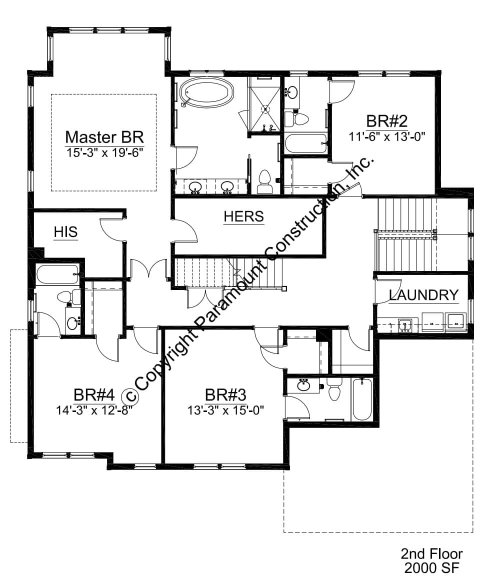Rolston M Model Upper Level Floor Plan