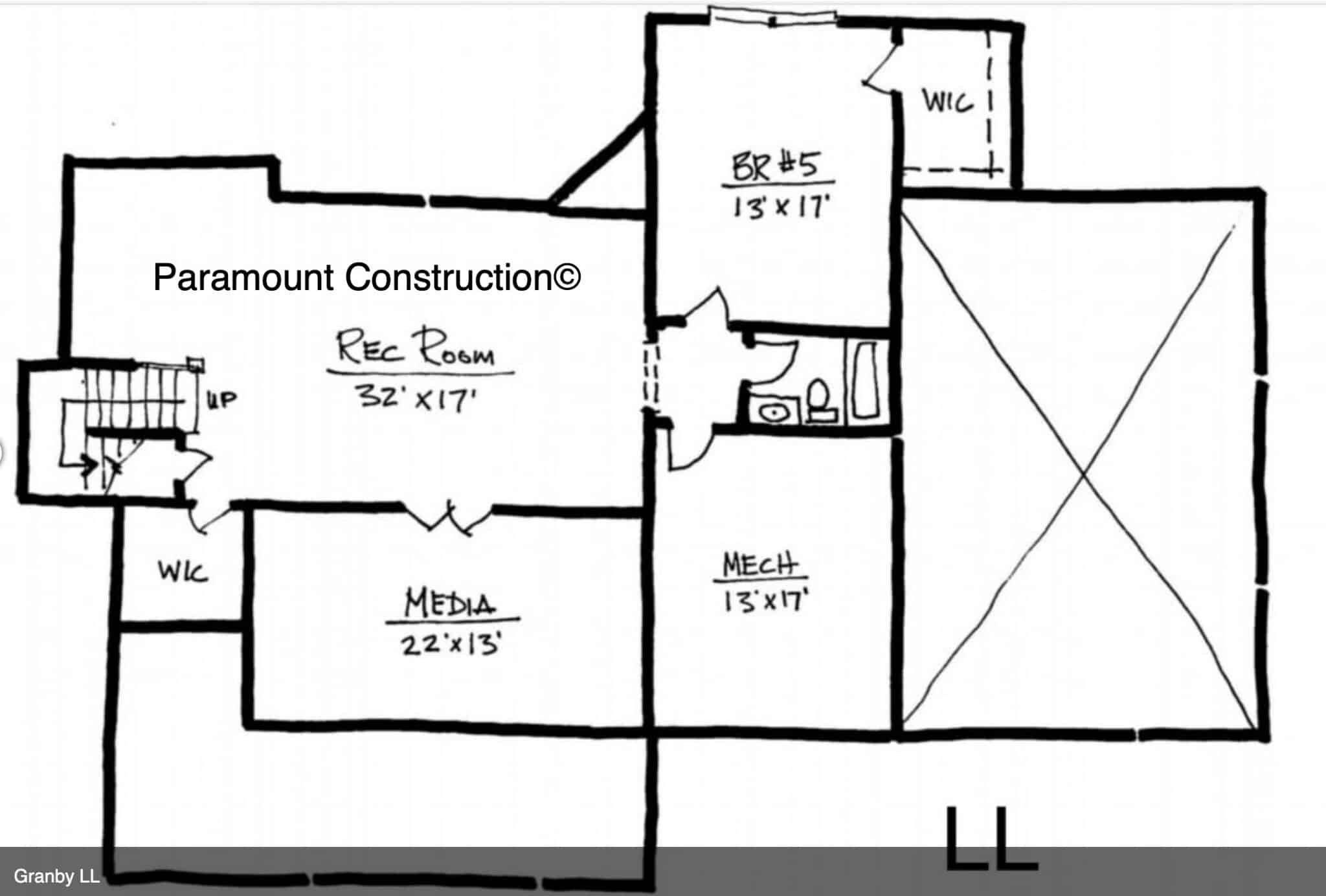Granby Lower Level Floor Plan