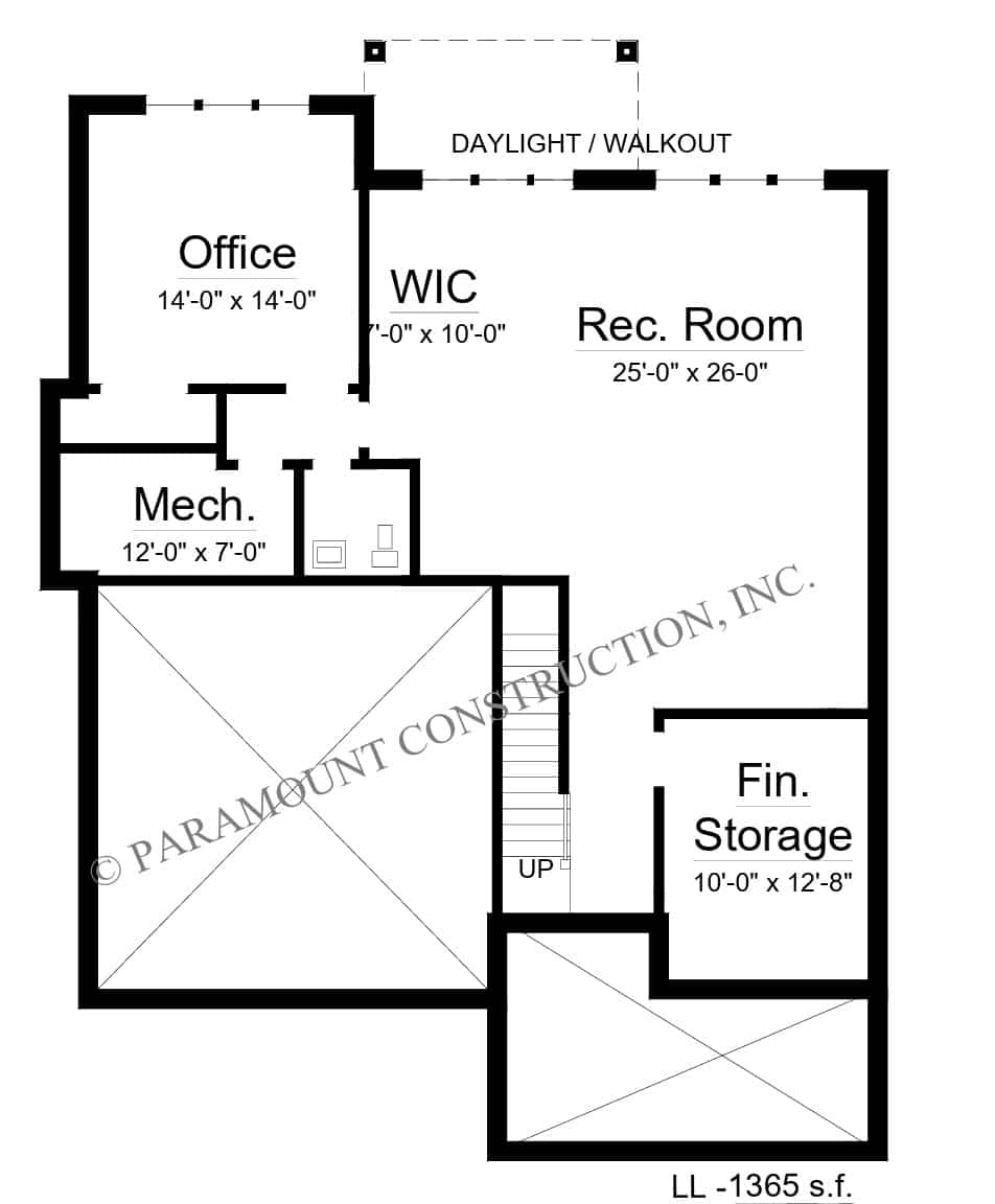 Buckwood Lower Level Floor Plan
