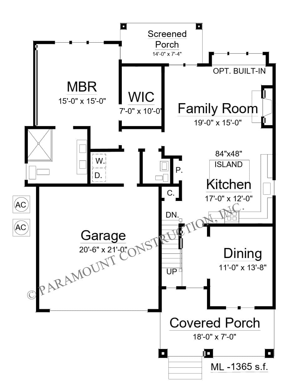 Buckwood Main Level Floor Plan