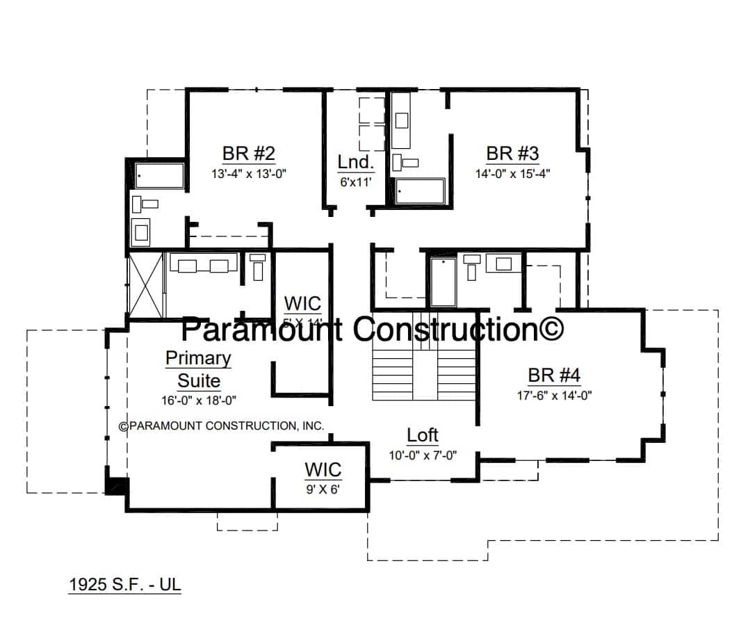 Foxcroft Upper Level Floor Plan