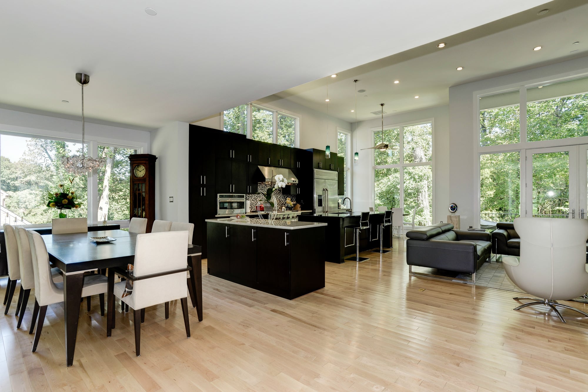 Island opens to the dining